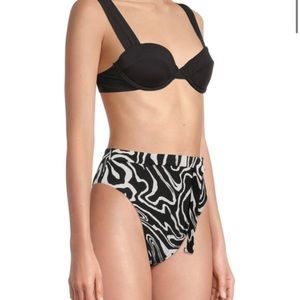 weworewhat bikini top black size small